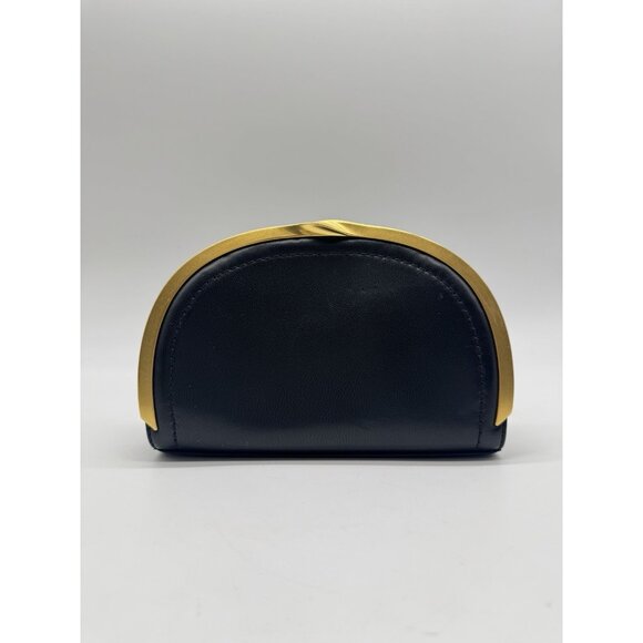 Donna Karan NY Lawrence leather clutch chain strap shoulder bag -BLACK - Picture 7 of 12